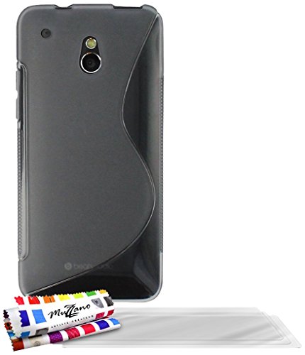 Comprar Muzzano F25121 - Funda para HTC One Mini (M4) + 3 protecciones de pantalla, color gris al mejor precio