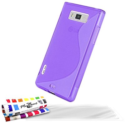Comprar Muzzano F45S03-5972614 - Funda para LG Optimus L7, con 3 protectores de pantalla, color violeta al mejor precio