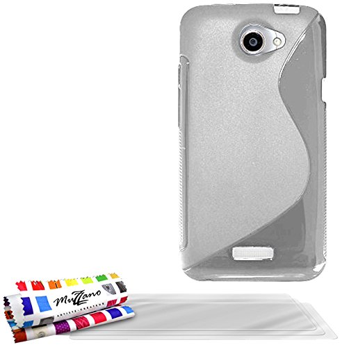 Comprar Muzzano F33S2-40858360 - Funda para HTC One X, con 3 protectores de pantalla, transparente al mejor precio