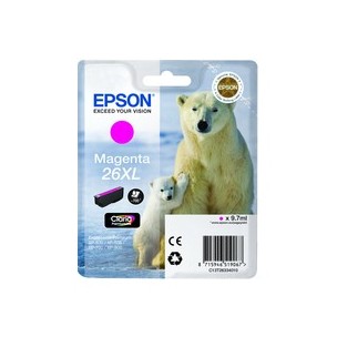 Comprar 26xl: cartucho de tinta magenta original epson - 9 ml al mejor precio