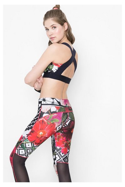 Comprar Desigual - Mujer - Sujetador deportivo blanco y negro -  Cd Mid Impact B - Size XS al mejor precio