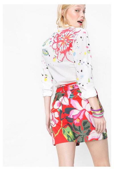Desigual - Mujer - Camisa blanca estampada de mujer - El Hierro - Size M