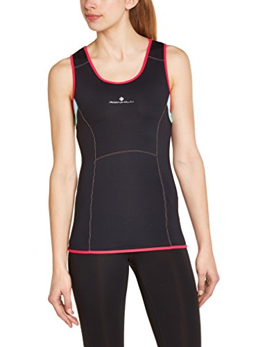 Comprar Ronhill Aspiration Contour - Camiseta sin mangas de running para mujer, color Negro (Black/Aquamarine), talla UK: Talla 16 al mejor precio