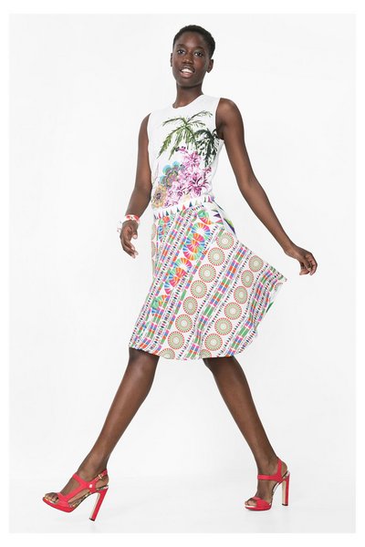 Comprar Desigual - Mujer - Falda plisada por las rodillas - Imperial Kilim - Size L al mejor precio