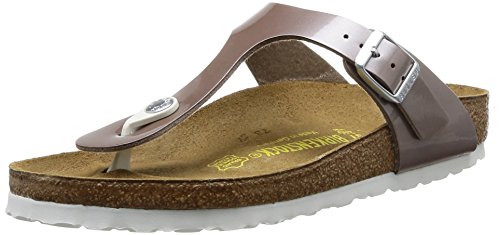 Comprar Birkenstock Gizeh - Sandalias de cuero sintético para mujer, Beige (pearly Hazel), 41 EU al mejor precio