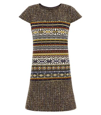 Comprar Pussycat Brown Abstract Print Tweed Tunic al mejor precio