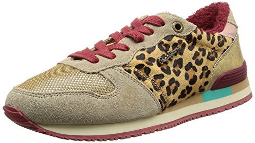 Comprar Pepe Jeans GABLE ANIMAL PRINT - zapatilla deportiva de cuero mujer, color marrón, talla 36 al mejor precio