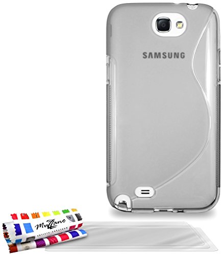 Comprar Muzzano F54S13-7013236 - Funda para Samsung N7100 + 3 protecciónes de pantalla, color gris al mejor precio