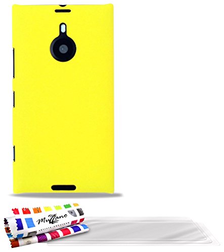 Comprar Muzzano F24831 - Funda para Nokia Lumia 1520 + 3 protecciones de pantalla, color amarillo al mejor precio