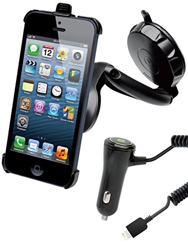 Comprar Muvit MUCKT0001 - Soporte tipo ventosa y cargador para mechero de coche para iPhone 5s (1 A) al mejor precio