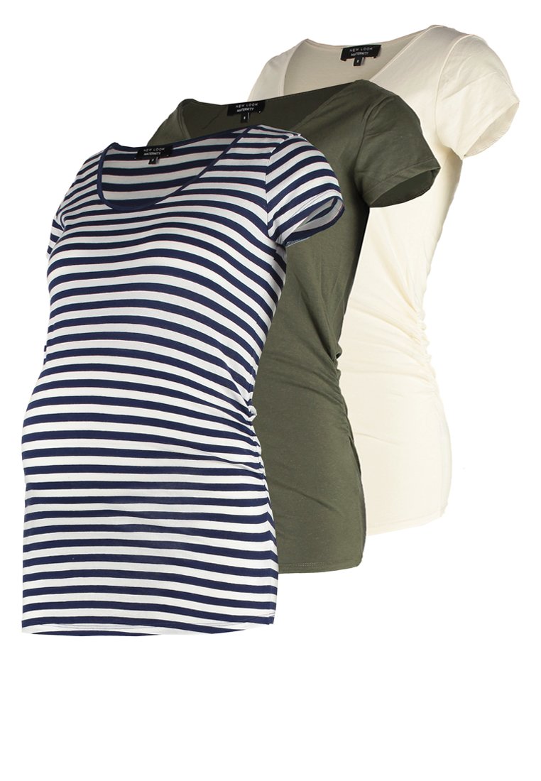 Comprar New Look Maternity Camiseta básica offwhite/khaki/white al mejor precio