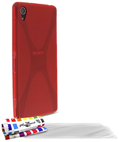 Comprar Muzzano F268023 - Funda para Sony Xperia Z2, incluye 3 protectores de pantalla, color rojo al mejor precio