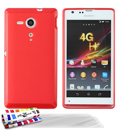 Comprar Muzzano F13747 - Funda para Sony Xperia SP, incluye 3 protectores de pantalla, color rojo al mejor precio