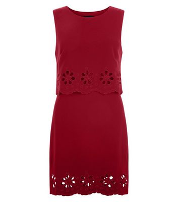Comprar Burgundy Floral Cut Out Layered Tunic Dress al mejor precio