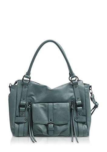 Comprar s.Oliver 31.508.94.1482 - Bolsa de la compra de piel sintética mujer, color verde, talla 38x31x11 cm (B x H x T) al mejor precio