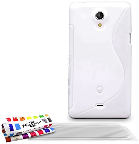 Comprar Muzzano F57S05-7823826 - Funda para Sony Xperia T + 3 protecciónes de pantalla, color blanco al mejor precio