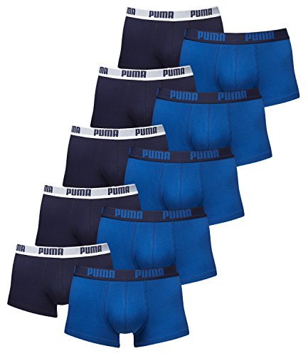 Comprar PUMA Hombre Basic pantalones cortos boxer pantalones interiores paquete de 10 - P, Azul Real al mejor precio