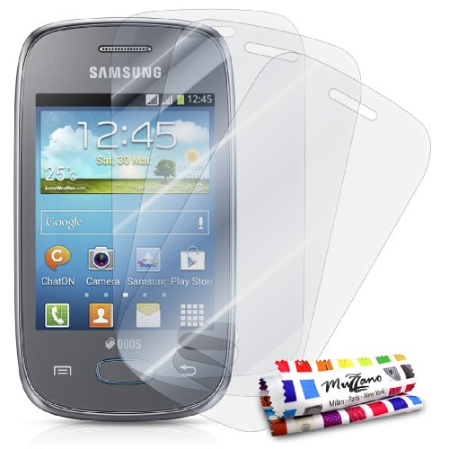 Comprar Muzzano 3 protecciónes de Pantalla transparentes para Samsung Galaxy S5310 