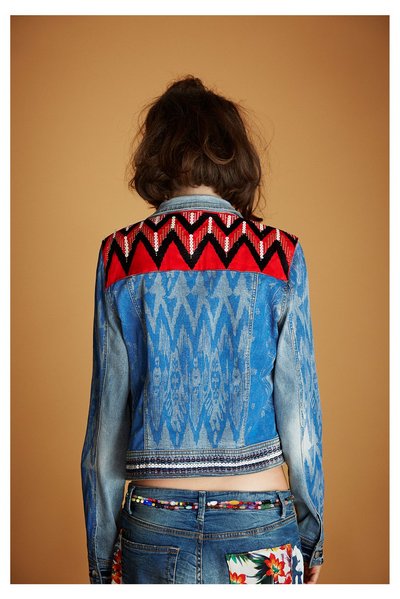 Desigual - Mujer - Cazadora vaquera con lentejuelas - Vision - Size 38