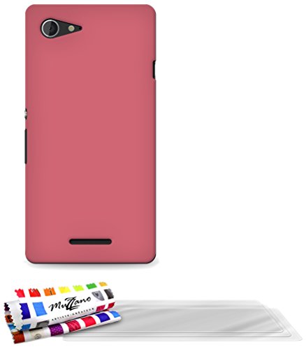 Comprar Muzzano F869516 - Funda para Sony Xperia E3, incluye 3 protecciones de pantalla, color rosa al mejor precio