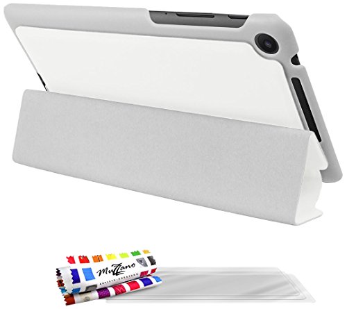 Muzzano - Funda para Google Nexus 7 II (función atril) blanco blanco/protector de pantalla