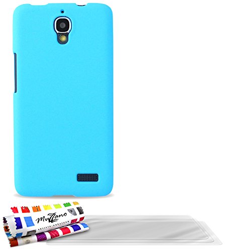 Comprar Muzzano F22004 - Funda para Alcatel OT / 6030 + 3 protecciones de pantalla, color azul lago al mejor precio