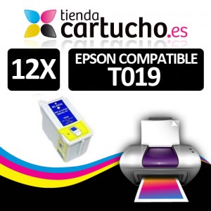 Comprar PACK 12 CARTUCHOS COMPATIBLE EPSON T019PACK 12 CARTUCHOS COMPATIBLE EPSON T019 al mejor precio
