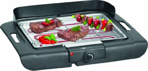 Comprar Clatronic BQS 3507 - Barbacoa eléctrica, parrilla cromada de 36 x 25 cm, 2000 W, color negro al mejor precio