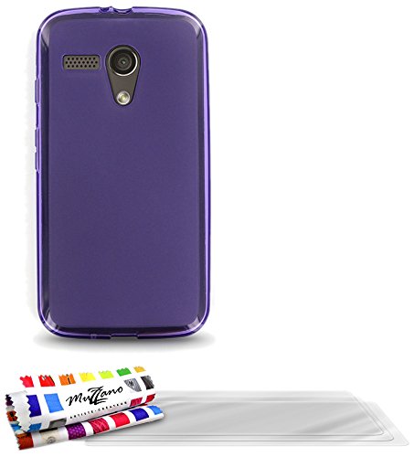 Comprar Muzzano F25029 - Funda para Motorola Moto G X1032 + 3 protecciones de pantalla, color violeta al mejor precio