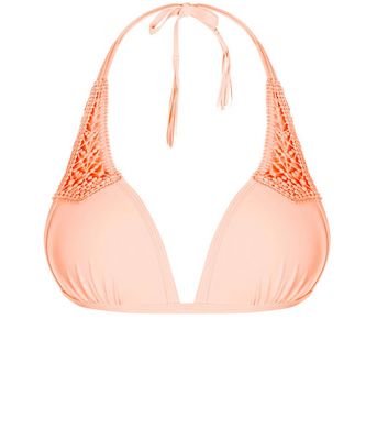 Comprar Coral Crochet Panel Bikini Top al mejor precio