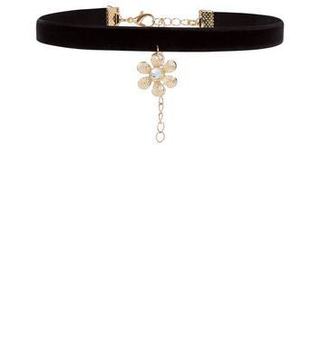 Comprar Black Flower Drop Choker al mejor precio