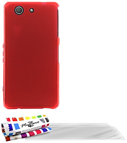 Comprar Muzzano F869048 - Funda para Sony Xperia Z3 Compact, incluye 3 protecciones de pantalla, color rojo al mejor precio