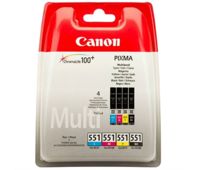 Comprar Cartucho CANON  CLI-551 Multipack IP7250/MG5450 al mejor precio