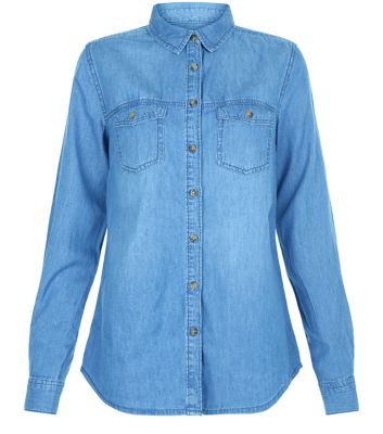 Comprar Tall Blue Double Pocket Denim Shirt al mejor precio