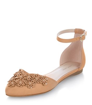 Comprar Nude 3D Floral Ankle Strap Pumps al mejor precio