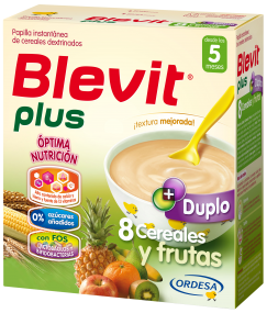 Comprar Papilla Blevit Plus 8 Cereales Fruta 600 g. al mejor precio