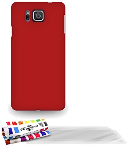 Comprar Muzzano F869430 - Funda para Samsung Galaxy Alpha, incluye 3 protecciones de pantalla, color rojo al mejor precio