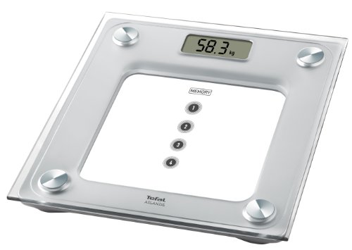 Comprar Tefal Atlantis - Báscula de baño digital con pantalla LCD grande, 160 kg, 4 memorias, color cristal al mejor precio