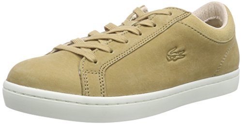 Comprar Lacoste STRAIGHTSET W2 - zapatilla deportiva de cuero mujer, color marrón, talla 36 al mejor precio