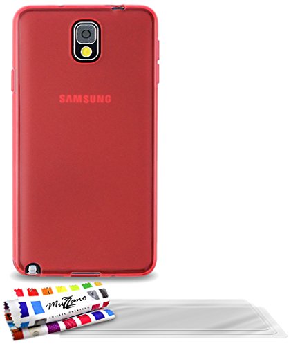 Comprar Muzzano F19960 - Funda para Samsung Galaxy Note 3, incluye 3 protectores de pantalla, color rojo al mejor precio
