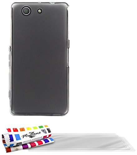 Comprar Muzzano F869062 - Funda para Sony Xperia Z3 Compact, incluye 3 protecciones de pantalla, color gris al mejor precio