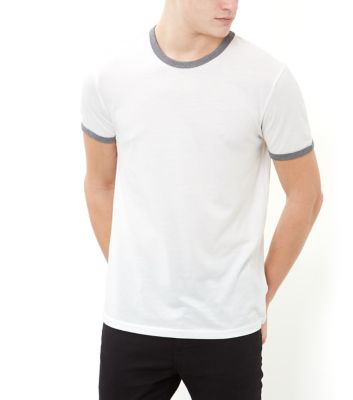 Comprar Stone Contrast Trim Crew Neck T-Shirt al mejor precio