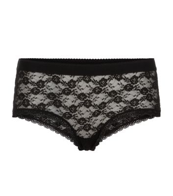 Comprar Black Floral Lace Short Briefs al mejor precio