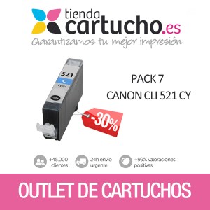 Comprar PACK 7 CANON CLI-521 CY PRECINTADOS SIN CAJAPACK 7 CANON CLI-521 CY PRECINTADOS SIN CAJA al mejor precio
