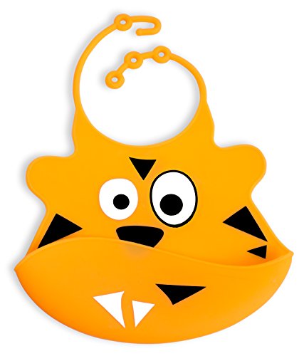 Comprar Neon Kids 160008803201086 - Babero de silicona con recogemigas, color naranja al mejor precio