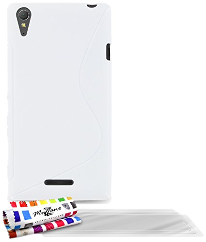 Comprar Muzzano F840750 - Funda para Sony Xperia T3, incluye 3 protecciones de pantalla, color blanco al mejor precio