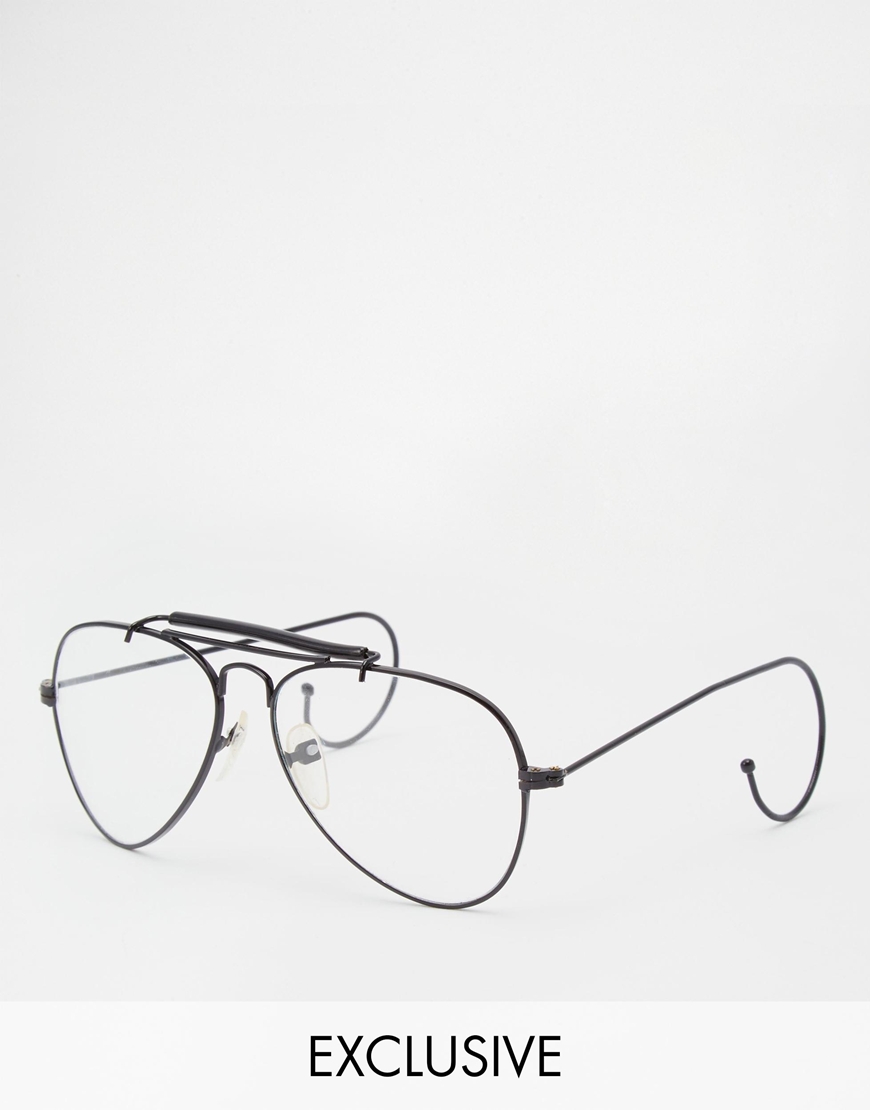 Comparar mejores precios Gafas de estilo aviador con lentes transparentes General de Reclaimed Vintage con descuentos Comprar Gafas de estilo aviador con lentes transparentes General de Reclaimed Vintage al mejor precio