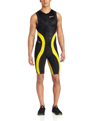 Comprar SKINS TRI400 Mono sin mangas de triatlón Hombre negro/amarillo L al mejor precio