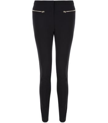 Comprar Black Zip Front Bengaline Slim Leg Trousers al mejor precio
