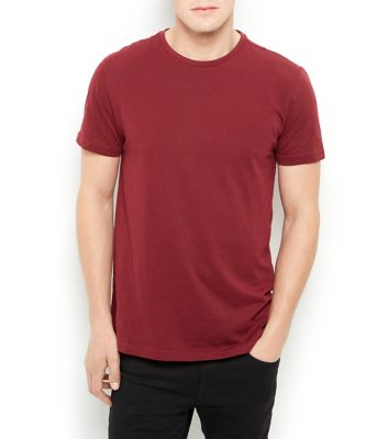 Comprar Burgundy Basic Crew Neck T-Shirt al mejor precio